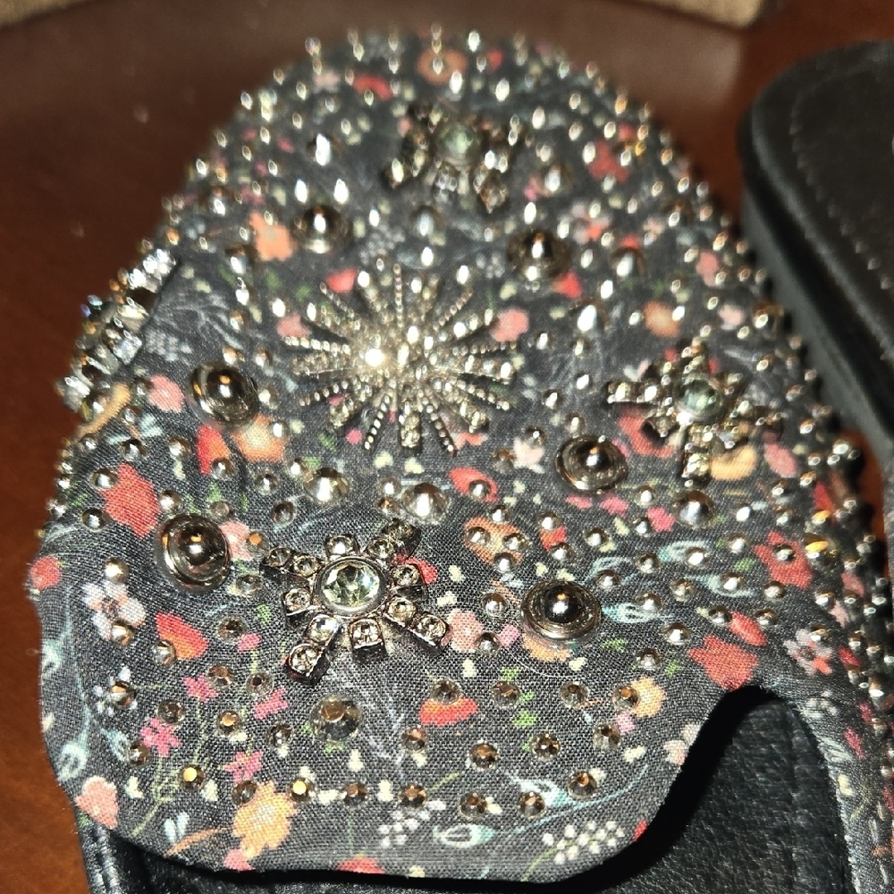 ATALINA 7 COMFY UNIQUE ACCENTED SLIDES FAIRY WHIMSY WITCHY FLASHY SHINY MERMAID - Picture 6 of 15